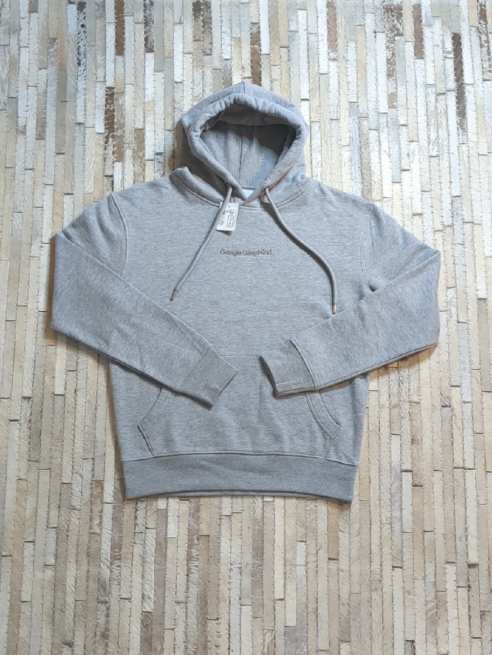 Google DeepMind Size M Employee Hooded Gray Sweatshirt